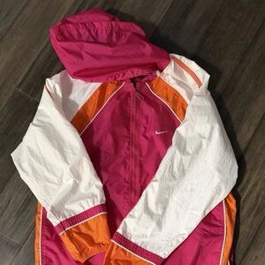 Vintage Nike Vibrant Pink and Orange Windbreaker Jacket